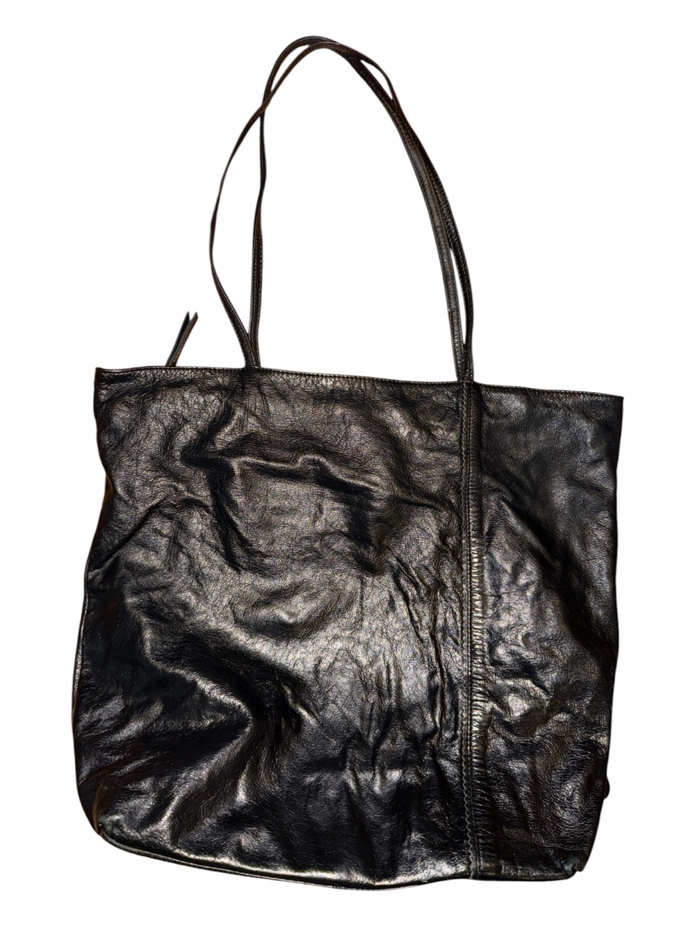 latico Dark BlackLeather Shoulder Tote